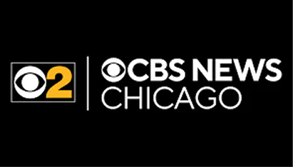 CBS News Chicago logo with a yellow number 2 inside a white and black CBS eye icon on a black background.